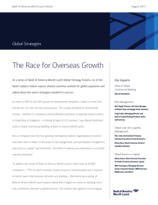 The Race for Overseas Growth - Bank of America Merrill Lynch