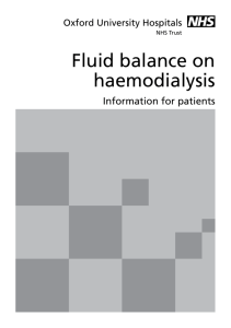 Fluid balance on haemodialysis