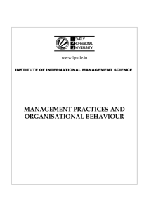 management practices and organisational behaviour