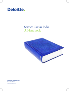 Service Tax in India A Handbook