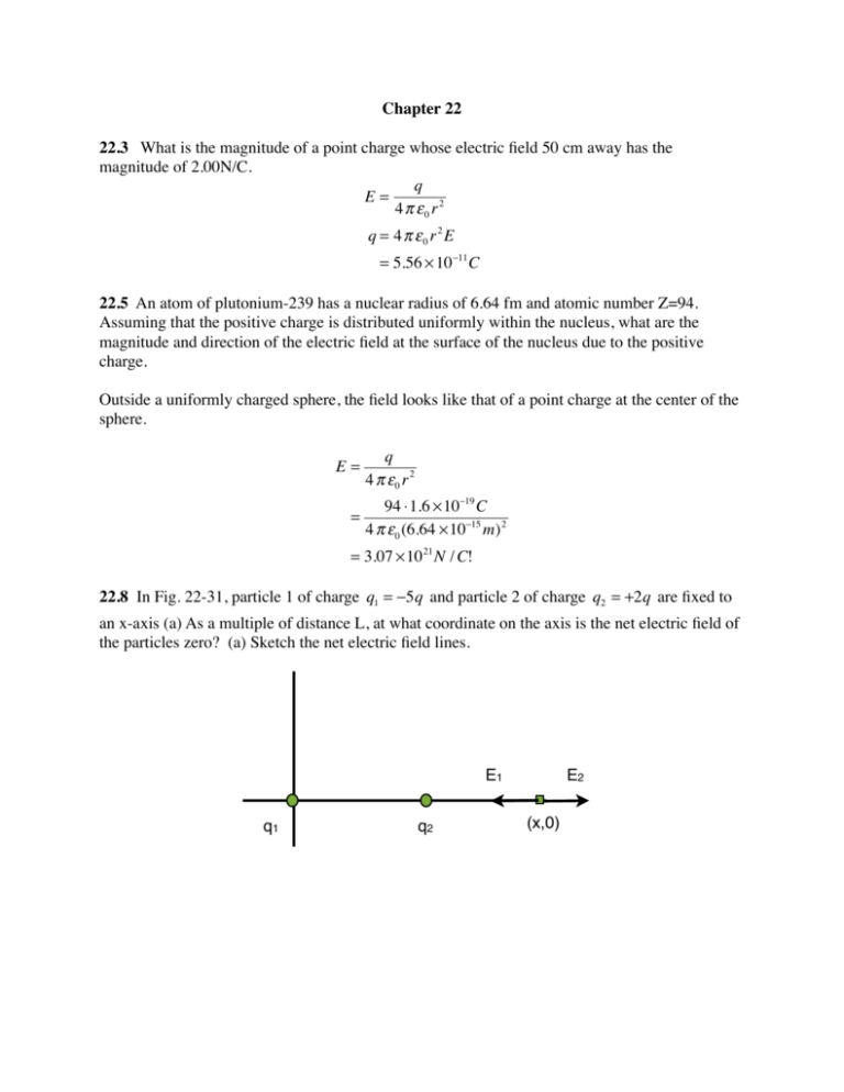 Chapter 22 Homework Solutions