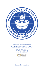 GradProgram2015 - Kapi'olani Community College