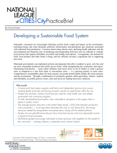 Developing a Sustainable Food System