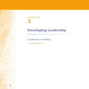 Developing Leadership - Joint Master of Health Professions Education