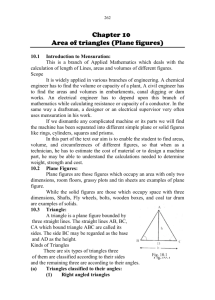 Chapter 10 Area of triangles (Plane figures)