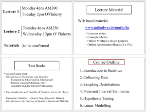 Lecture Material Course Outline