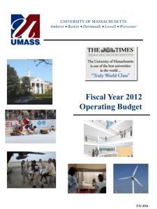 Operating Budget - University of Massachusetts