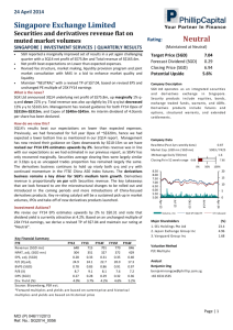 Singapore Exchange Limited - Phillip Securities Pte Ltd