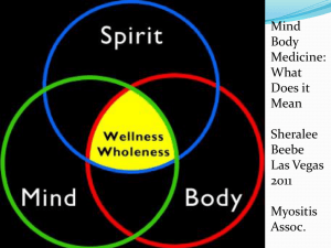 Mind Body Medicine - The Myositis Association
