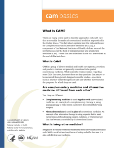 What Is CAM? - Minnesota Department of Health