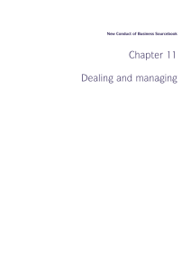 Chapter 11 Dealing and managing
