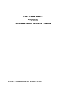 Technical Requirements for Generator Connection