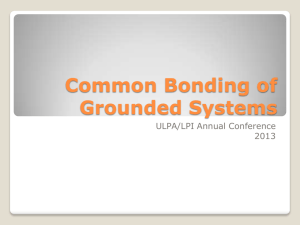 Common Bonding Of Grounded Systems