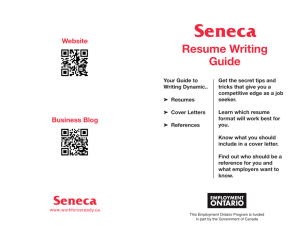 Seneca's Resume Guide - Workforce Ready | Seneca College