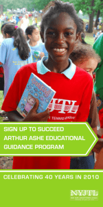 sign up to succeed arthur ashe educational guidance program