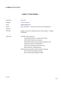 CV of Andrey Nazarchenko