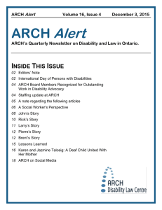 ARCH Alert - Volume 16, Issue 4