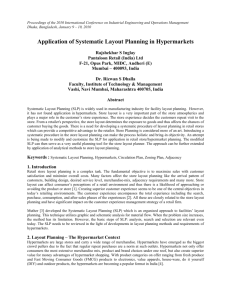 Application of Systematic Layout Planning in Hypermarkets