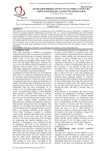 increased productivity in factory layout by using systematic layout