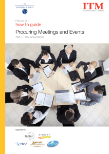 Procuring Meetings and Events