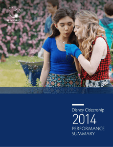 Disney Citizenship 2014 Performance Summary