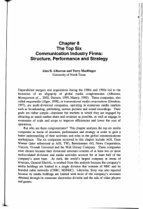 Chapter 8 The Top Six Communication Industry Firms: Structure
