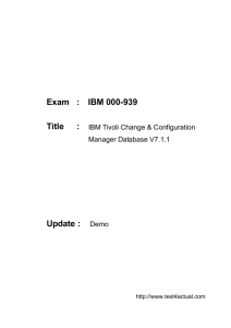 Exam : IBM 000-939 Title : Update : Demo
