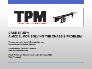 CASE STUDY: A MODEL FOR SOLVING THE CHASSIS PROBLEM