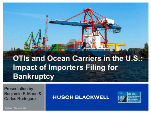 OTIs and Ocean Carriers in the US Presentation