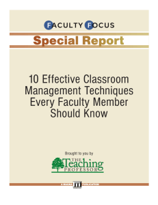 10 Effective Classroom Management Techniques Every Faculty