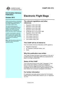 CAAP 233-1(0) - Electronic Flight Bags