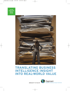 translating business intelligence insight into real-world