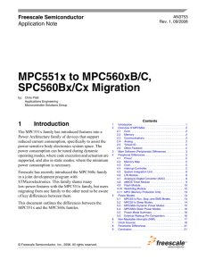 MPC551x to Bolero (MPC560xB/C, SPC560Bx/Cx) Migration
