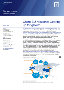 China-EU relations: Gearing up for growth