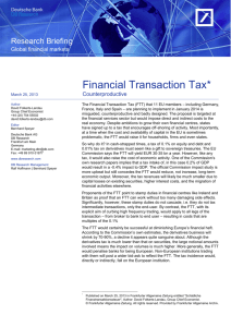 Financial Transaction Tax*