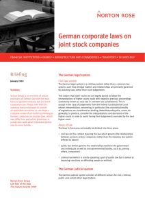 German corporate laws on joint stock companies