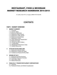 restaurant, food & beverage market research handbook 2014