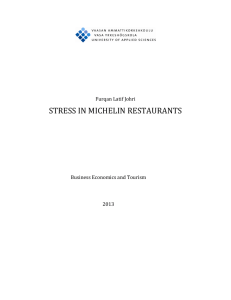 stress in michelin restaurants