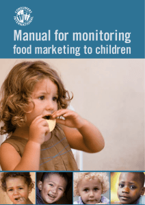 Manual for monitoring food marketing to children