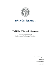 To Kill a Wife with Kindness