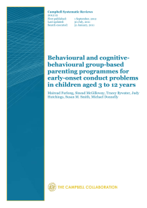 Behavioural and cognitive-behavioural group