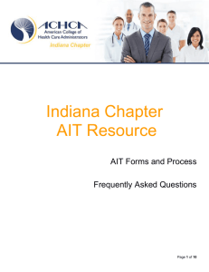 Indiana Chapter AIT Resource