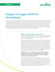 Dangers of oxygen-deficient atmospheres