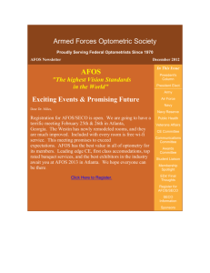 Winter 2012 - Armed Forces Optometric Society