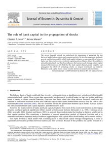 The role of bank capital in the propagation of shocks