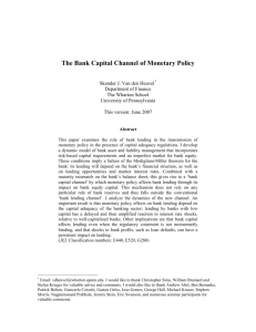 The Bank Capital Channel of Monetary Policy