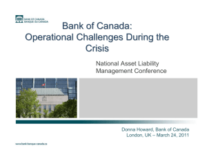 Bank of Canada: Operational Challenges During the Crisis