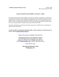 Canada: Financial System Stability Assessment - Update