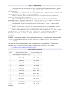 What is a Lexile measure? There are two kinds of Lexile measures