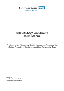 Microbiology Laboratory Users Manual